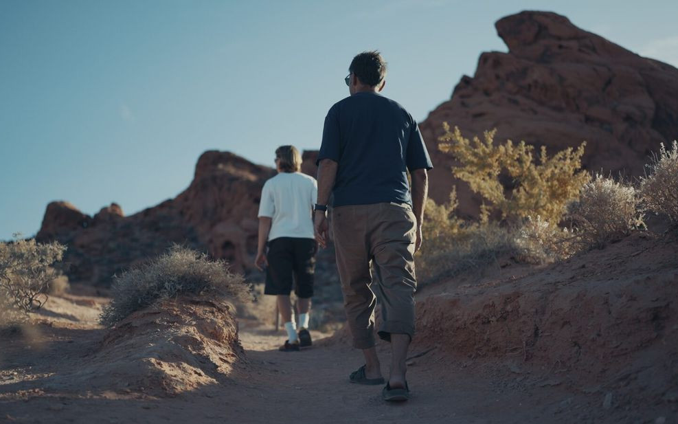 Marek and Alek on the red rocks, Arizona