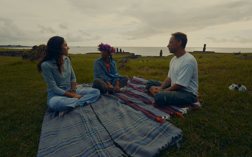 Hapa, the Rapa Nui healer, above the coast