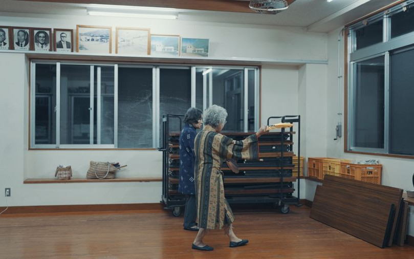 The centenarians dancing, Okinawa