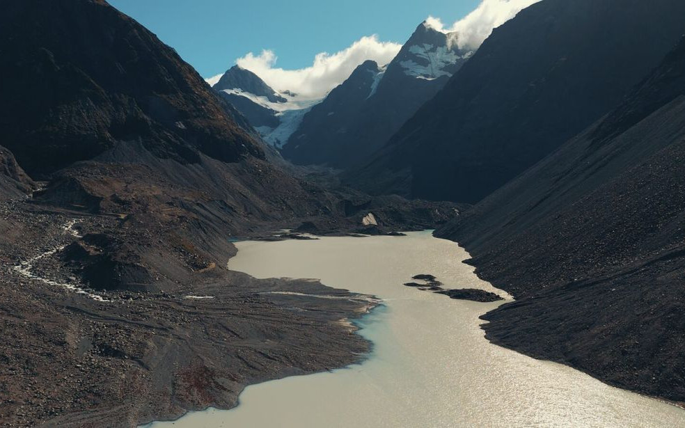 A glacier lake, New Zealand