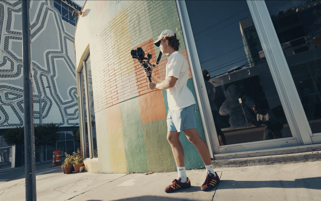 A year later, filming a wall in Miami